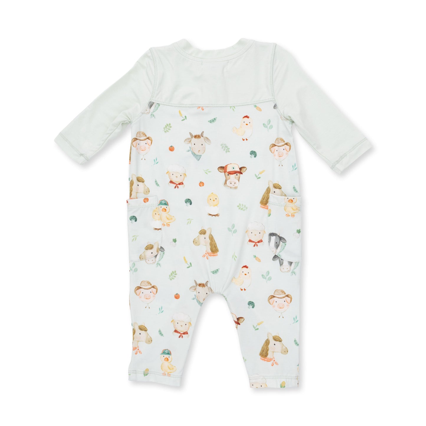 Baby Farm Faces - Romper with Contrast Sleeves