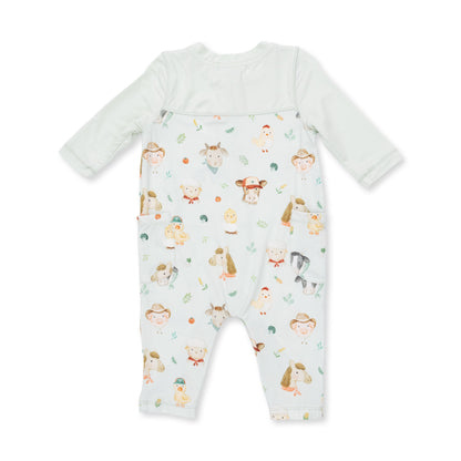 Baby Farm Faces - Romper with Contrast Sleeves