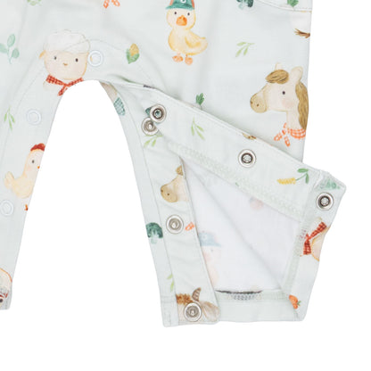Baby Farm Faces - Romper with Contrast Sleeves