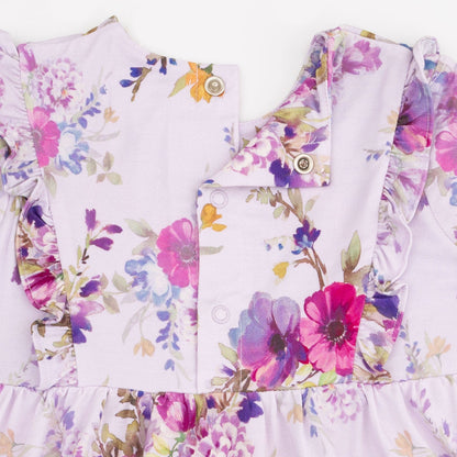Dahlia Floral - Long Sleeve Ruffle Dress and Legging