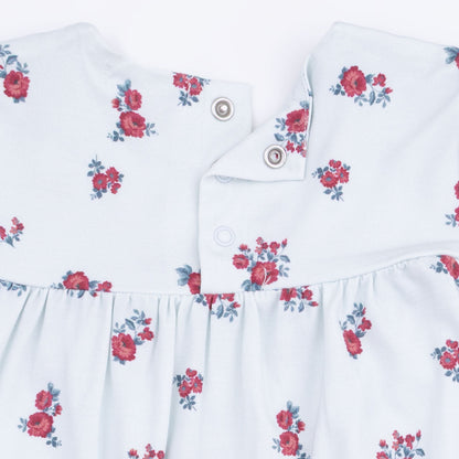 Alyssa Floral - Smocked Ruffle Long Sleeve Dress and Legging