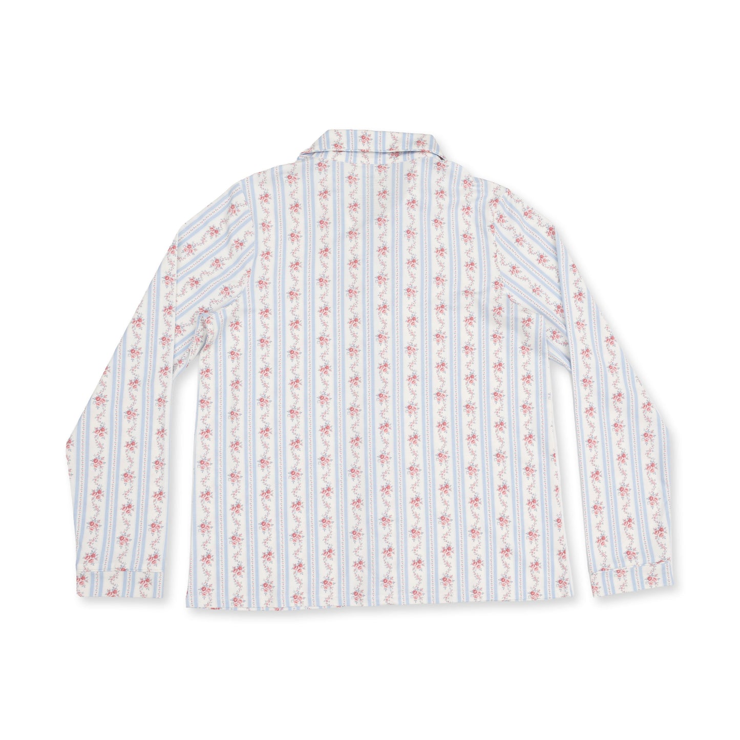 Anna Floral Stripe - Adult Long Sleeve Coat Style and Pant With Pockets