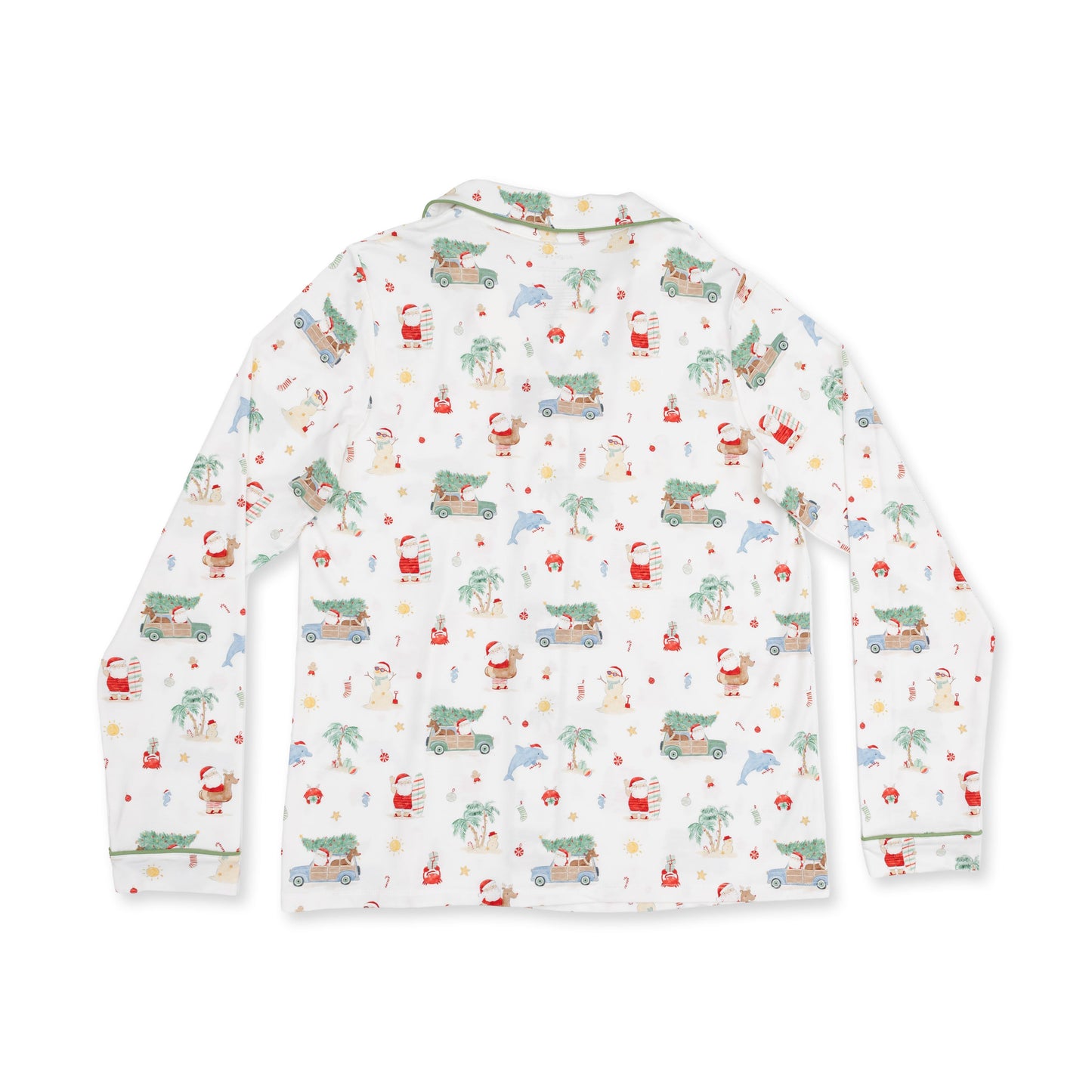 Beach Christmas - Adult Long Sleeve Coat Style and Pant with Pockets