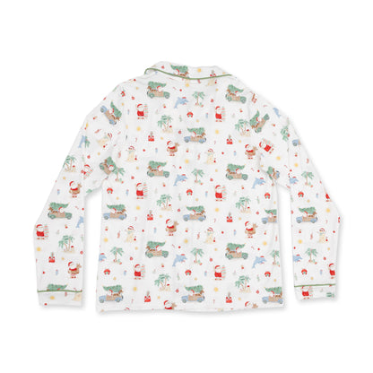 Beach Christmas - Adult Long Sleeve Coat Style and Pant with Pockets