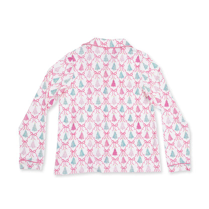 Bow Trellis Tree - Adult Long Sleeve Coat Style with Pants