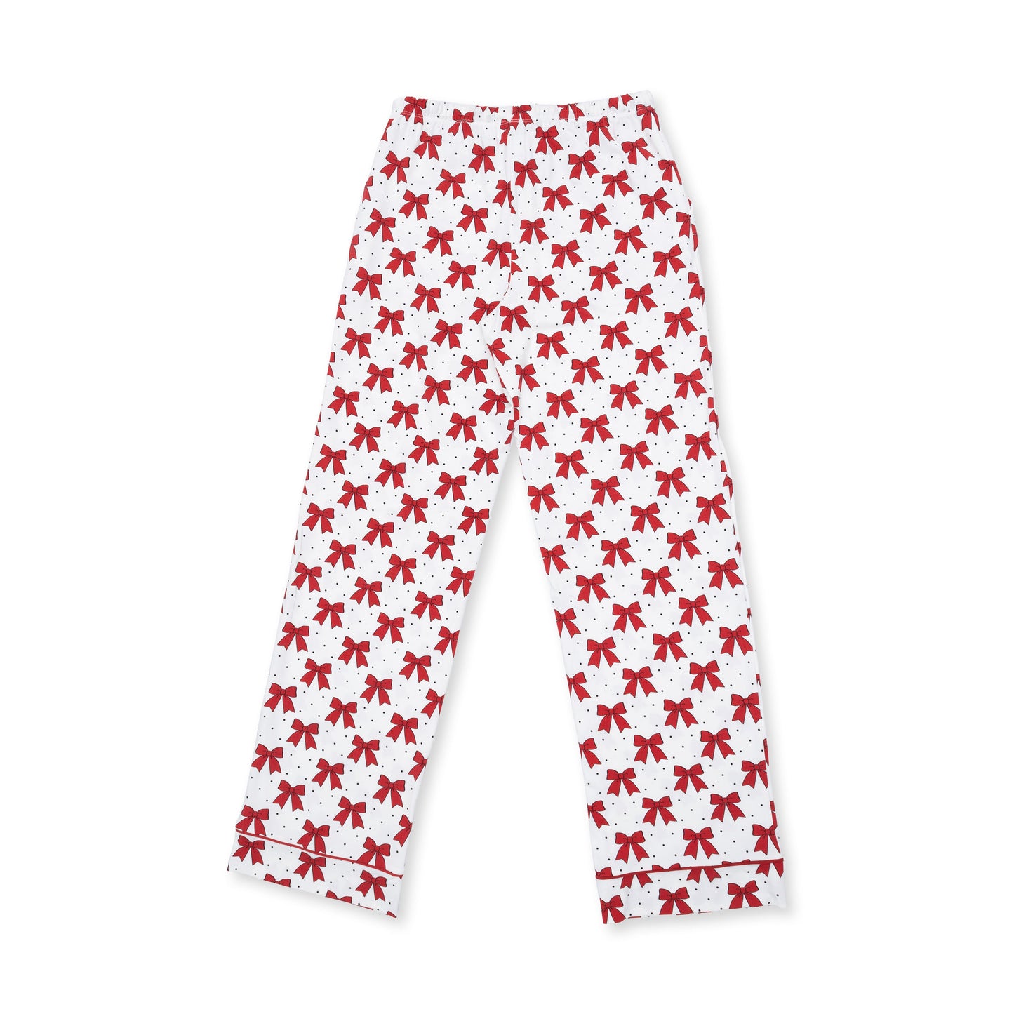 Festive Bows - Adult Long Sleeve Coat Style with Pants