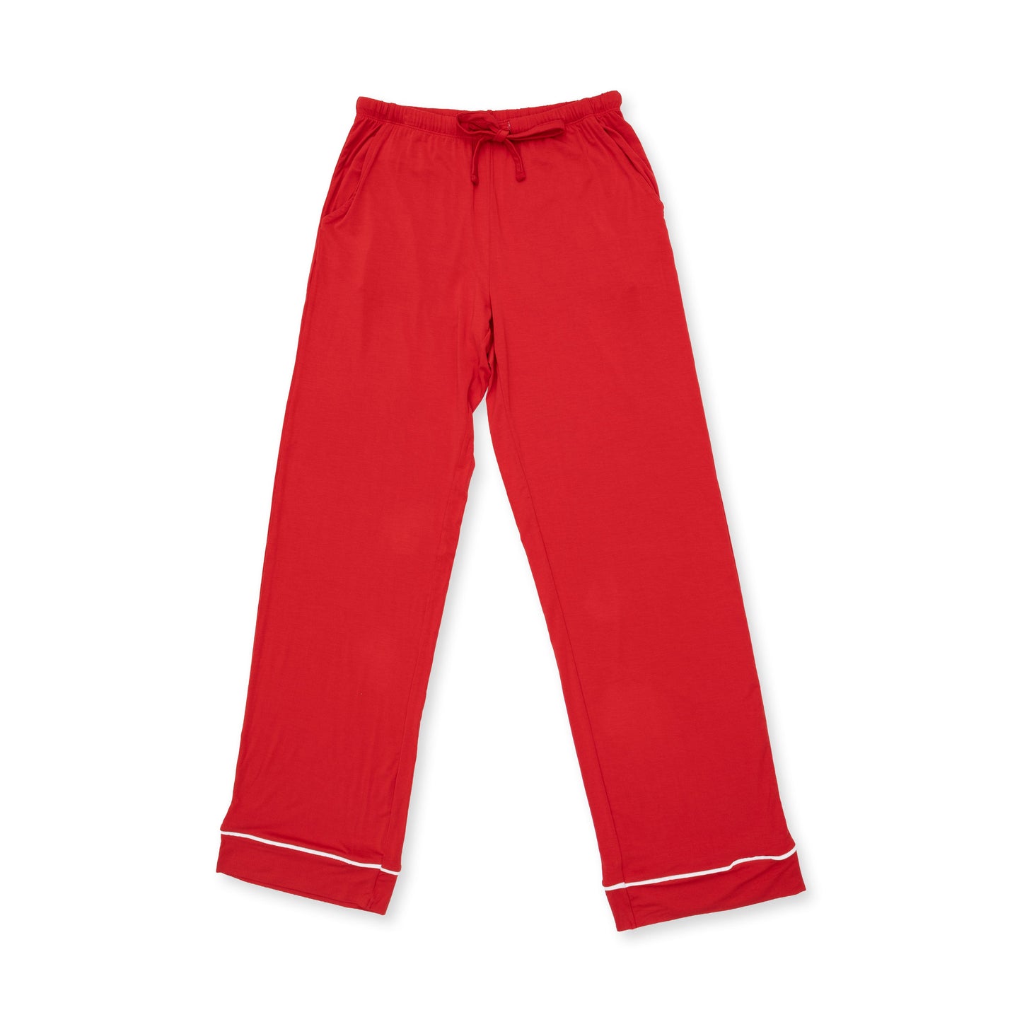Ribbon Red - Adult Long Sleeve Coat Style and Pant with Pockets