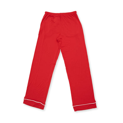 Ribbon Red - Adult Long Sleeve Coat Style and Pant with Pockets