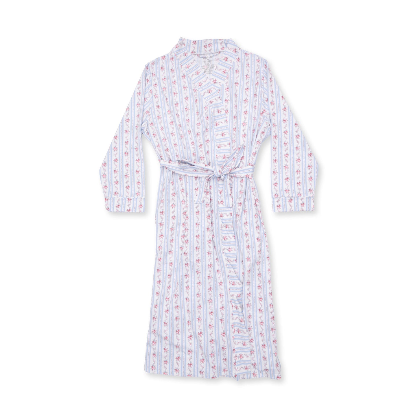 Anna Floral Stripe -  Adult Long Robe
