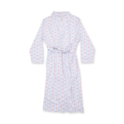 Anna Floral Stripe -  Adult Long Robe
