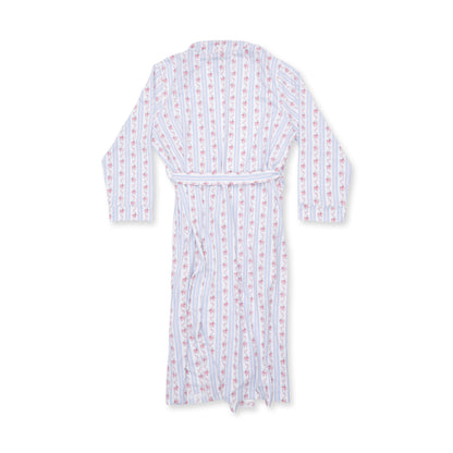 Anna Floral Stripe -  Adult Long Robe