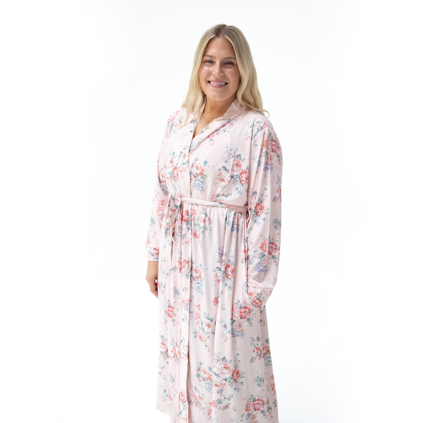 Painterly Rose Bouquets - Adult Long Robe