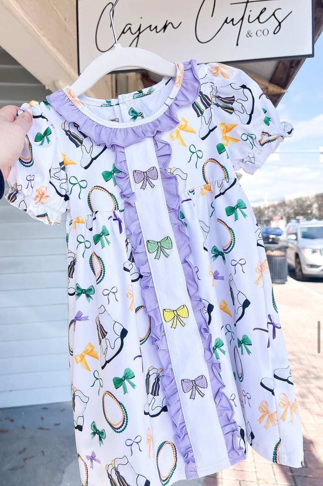 Mardi Gras Bows& Boots Dress