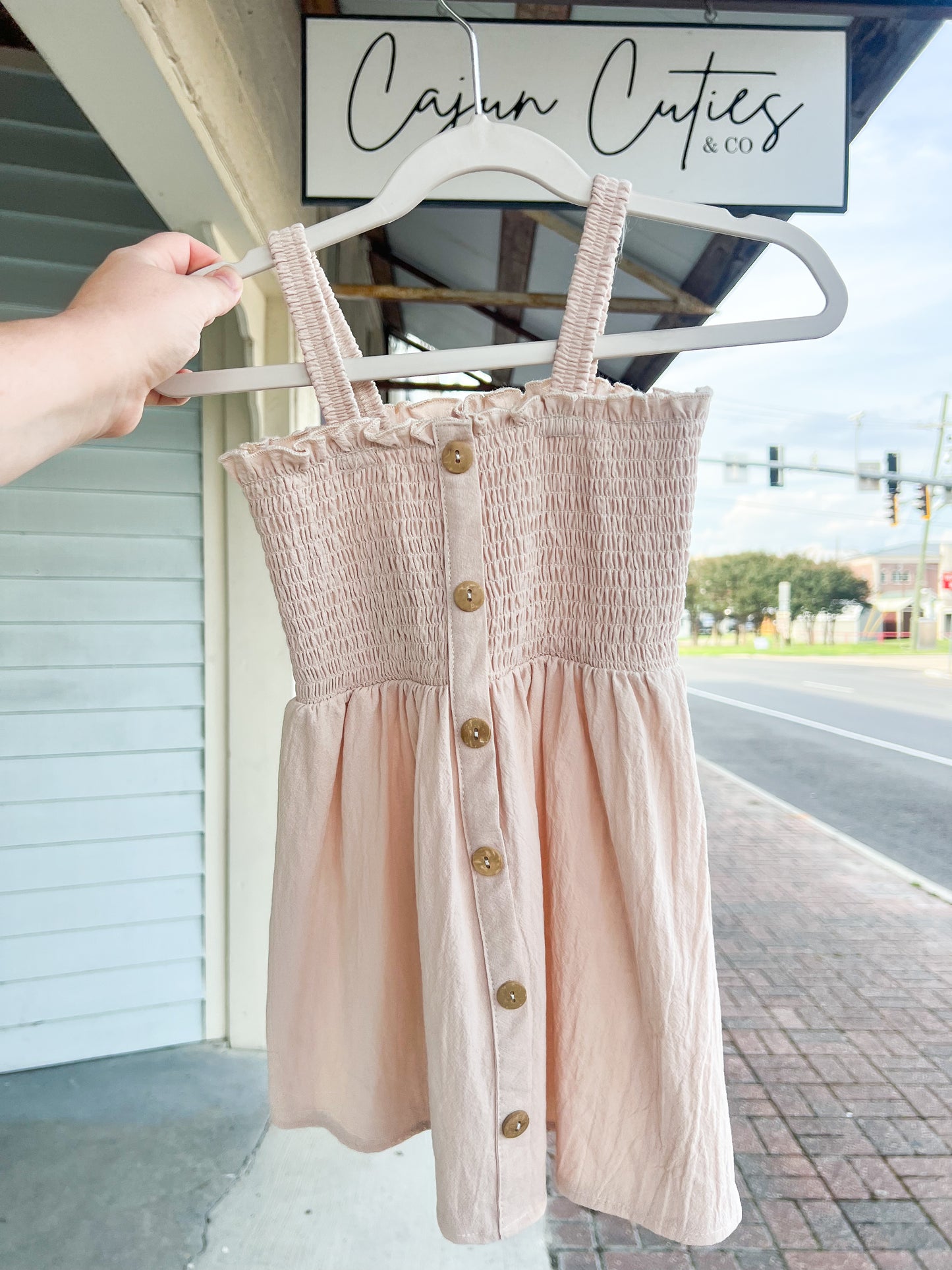 For The Love of Nudes Dress - Cajun Cuties & Co