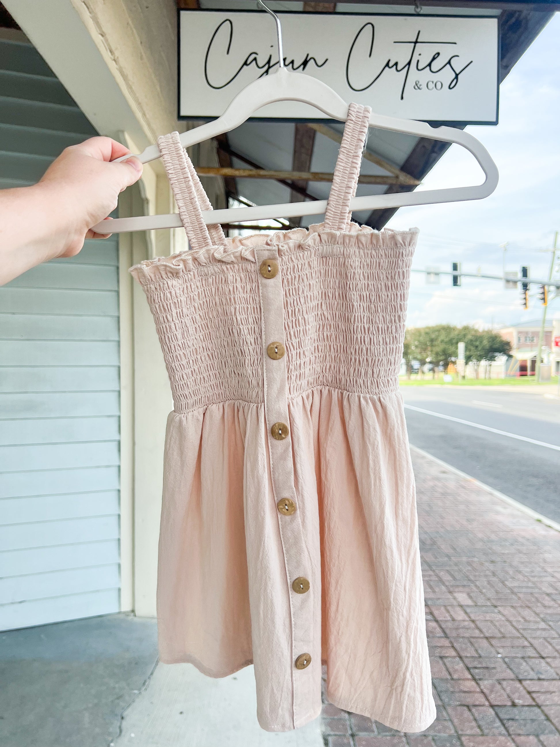 For The Love of Nudes Dress - Cajun Cuties & Co