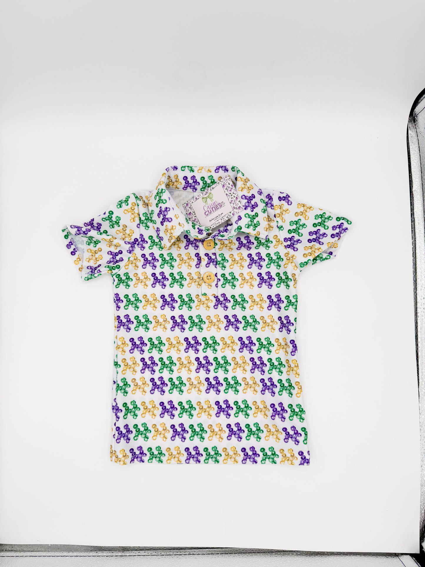 Mardi Gras Bead Dog Shirt