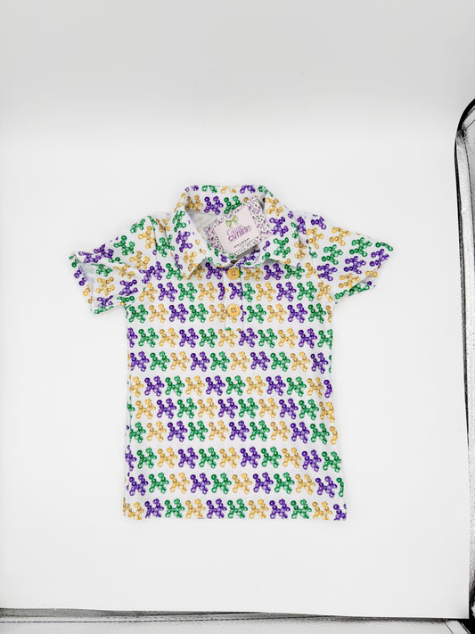 Mardi Gras Bead Dog Shirt