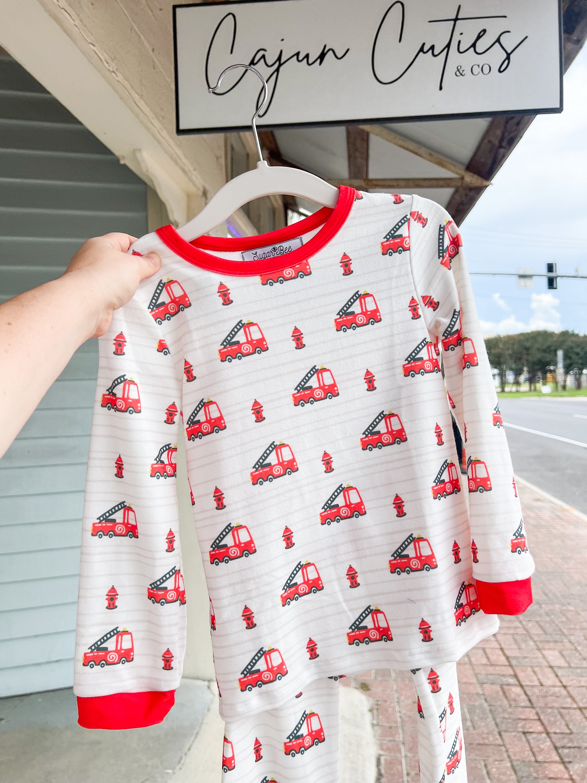 Firefighter Buttflap PJs - Cajun Cuties & Co