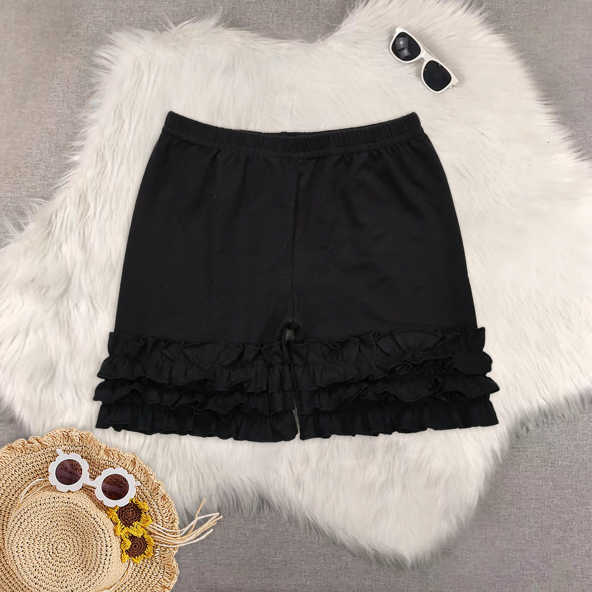Sibling Baby Girls Summer Icing Ruffle Shorts