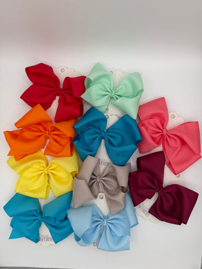 Solid Color 8 Inch Hair Bow – Boutique Girls Bow | Cajun Cuties & Co