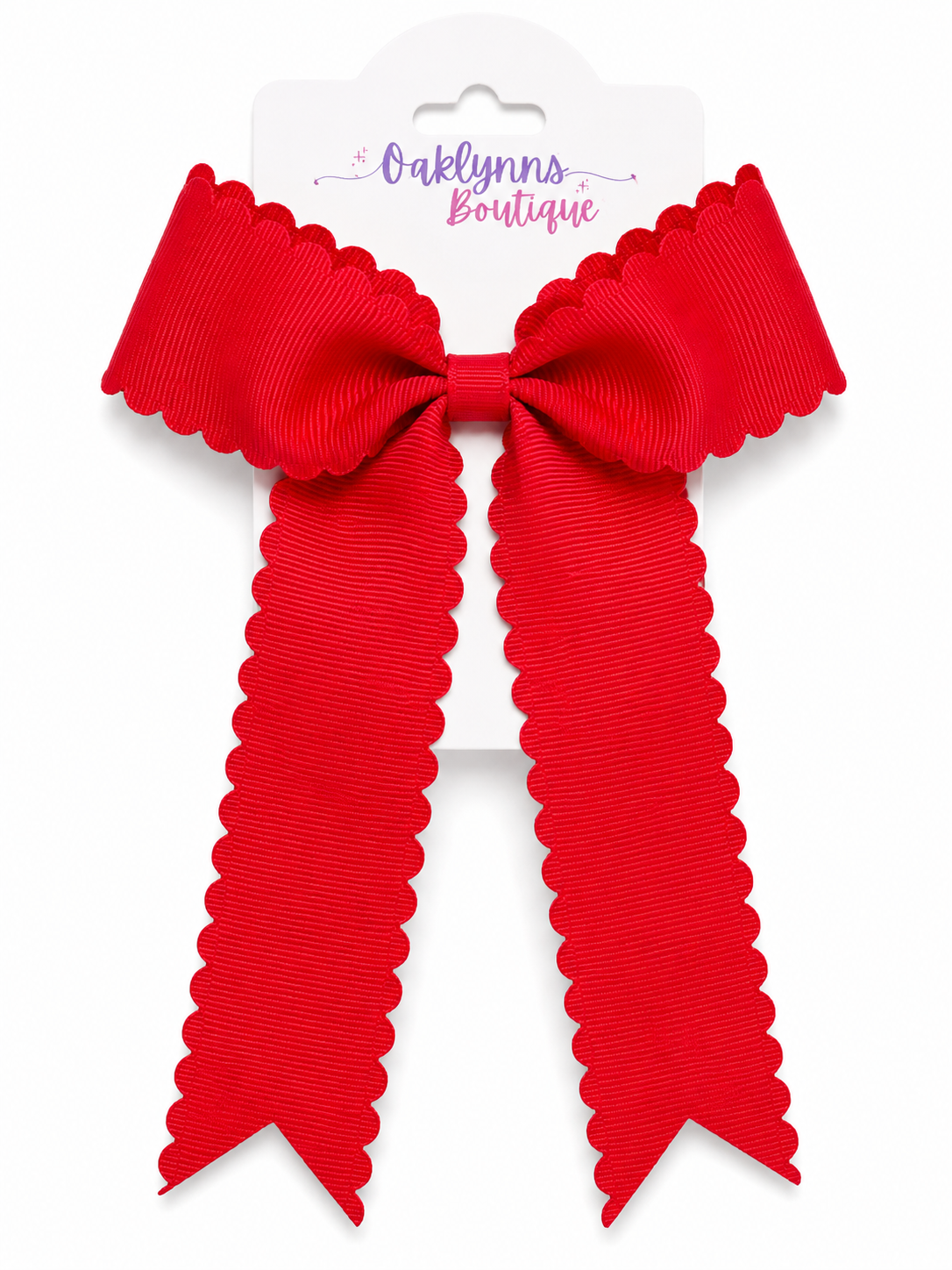 Scalloped Hair Bow