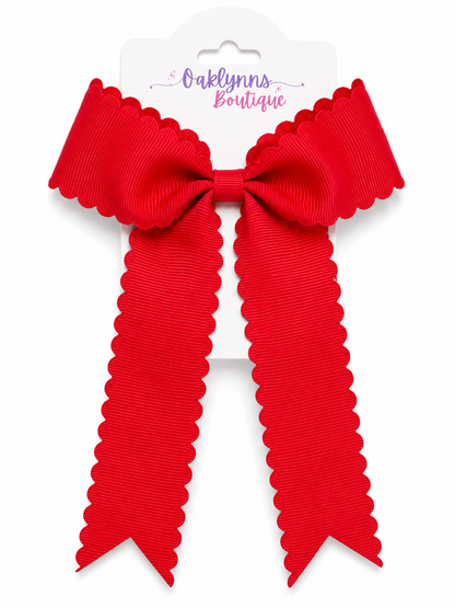 Scalloped Hair Bow