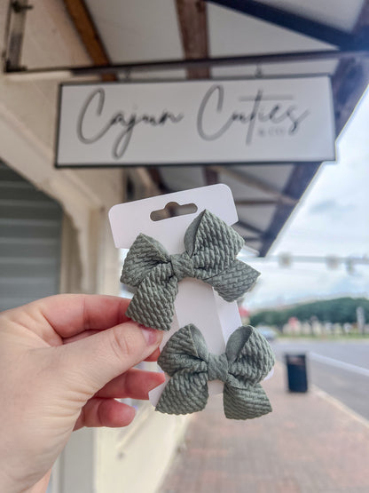 Quilted Piggy Bows - Cajun Cuties & Co