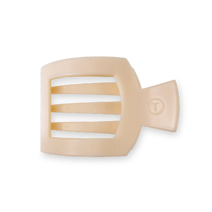 Almond Beige Medium Flat Square Hair Clip