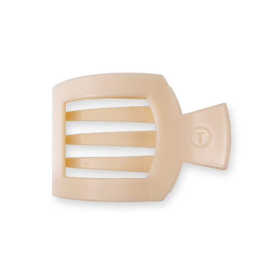 Almond Beige Medium Flat Square Hair Clip