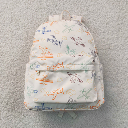 BA0220 Baby Kids Colorful Planes Clouds Back to School Backpack Bags