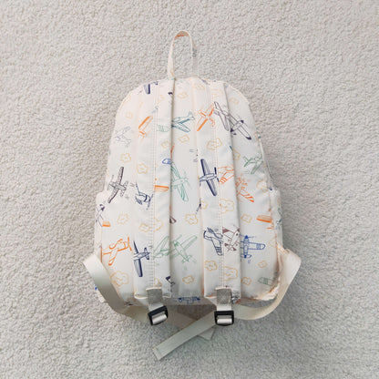 BA0220 Baby Kids Colorful Planes Clouds Back to School Backpack Bags