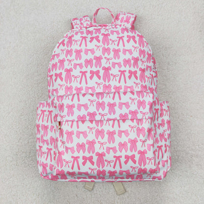 Sibling Pink Bows Plaid Lunch Boxes Back Bags