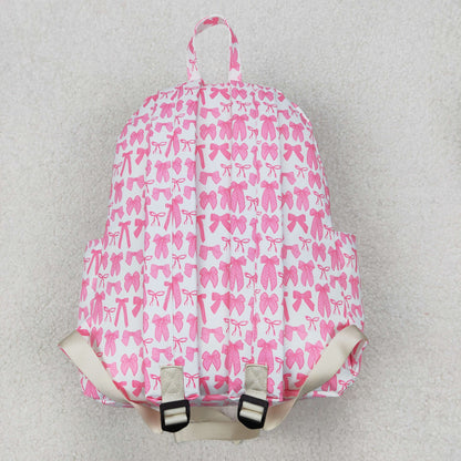 Sibling Pink Bows Plaid Lunch Boxes Back Bags