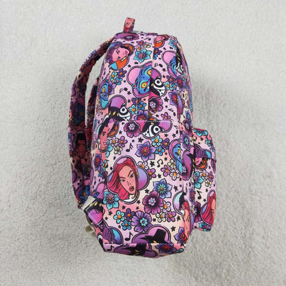 Sibling Baby Girls Cartoon Demon Hunter School Back Bags