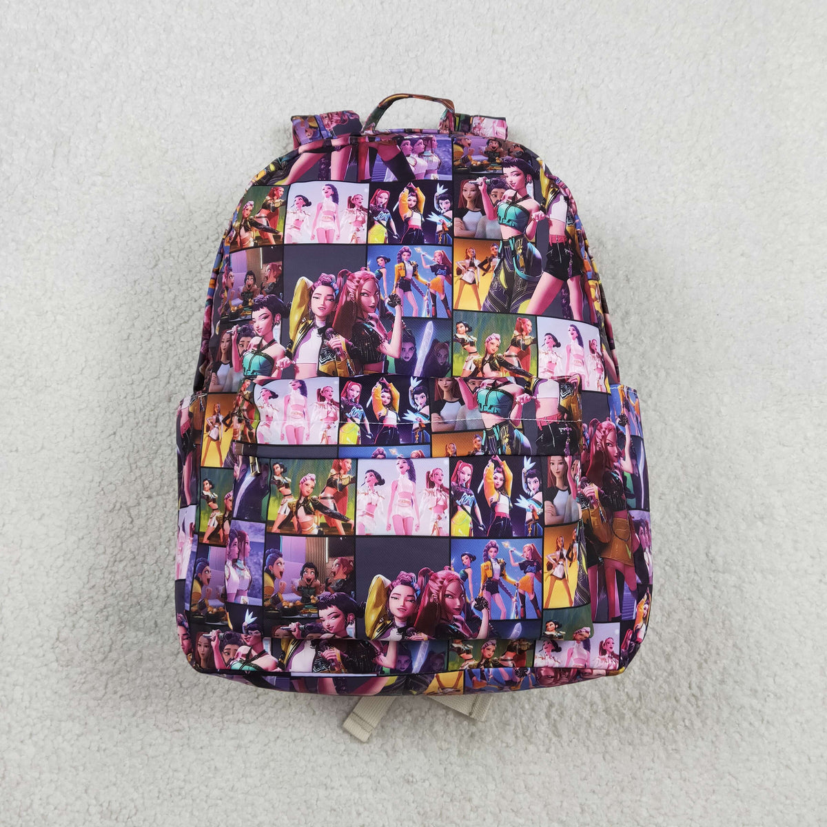 Sibling Baby Girls Cartoon Demon Hunter School Back Bags