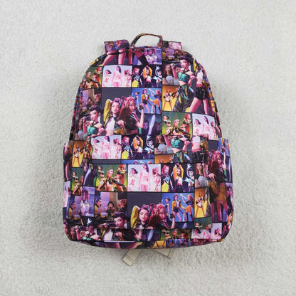 Sibling Baby Girls Cartoon Demon Hunter School Back Bags