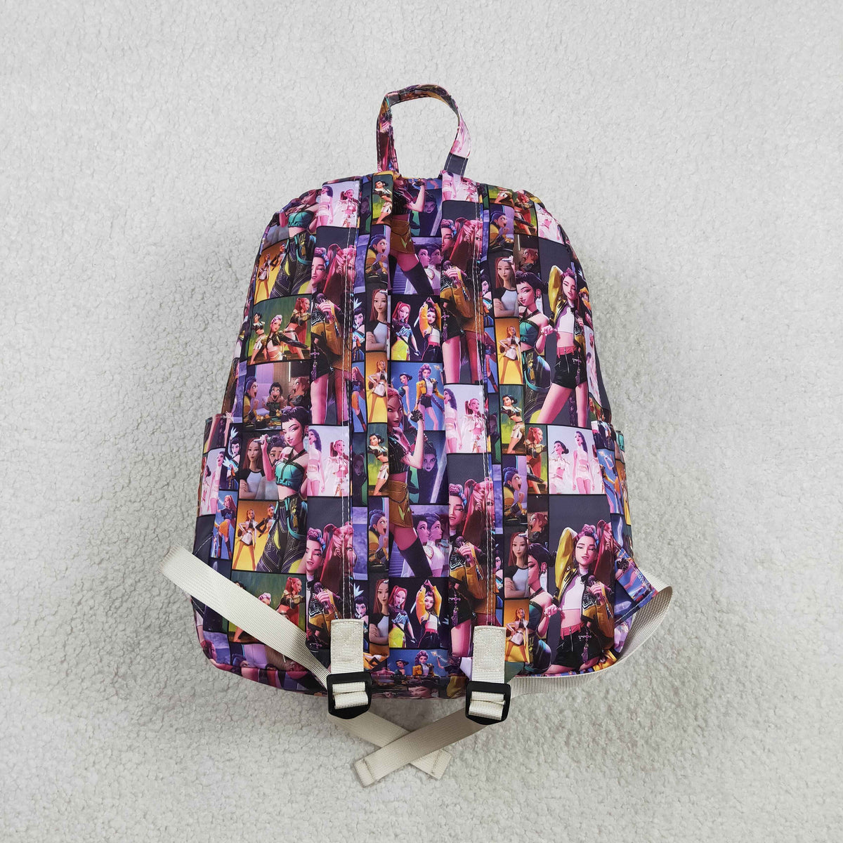 Sibling Baby Girls Cartoon Demon Hunter School Back Bags