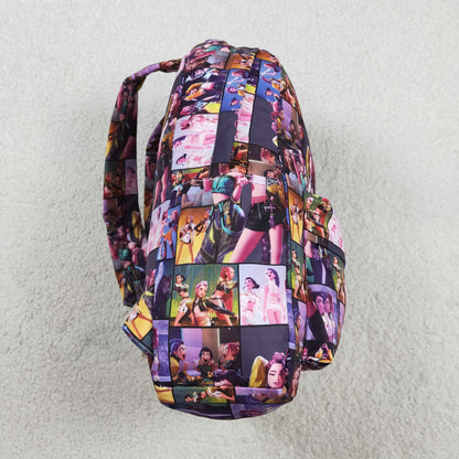 Sibling Baby Girls Cartoon Demon Hunter School Back Bags