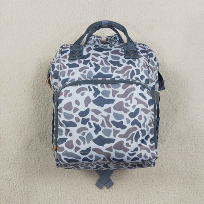 Sibling Baby Kids Embroidery Ducks Dogs Camo Mommy Diaper Backpacks Bags