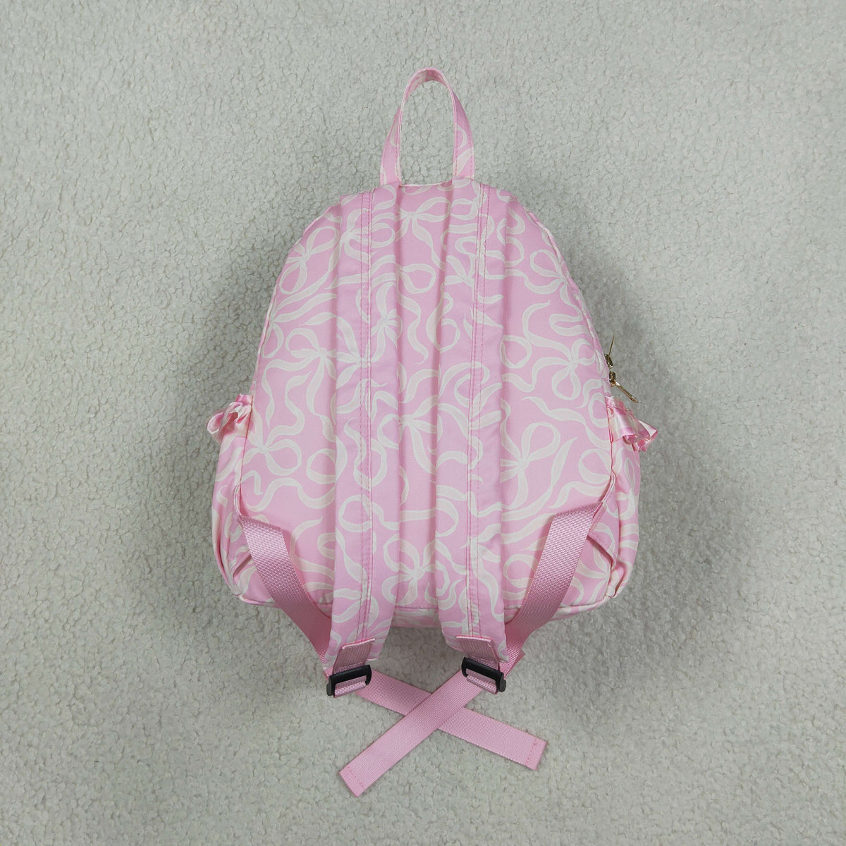 Sibling Baby Girls Pink Bows Ruffle School Bags Lunch Boxes