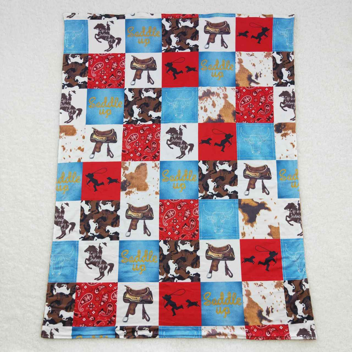 BL0055 Baby Kids Highland Cows Western Blanket
