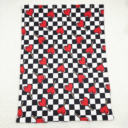 Sibling Baby Kids Hearts Valentines Blankets