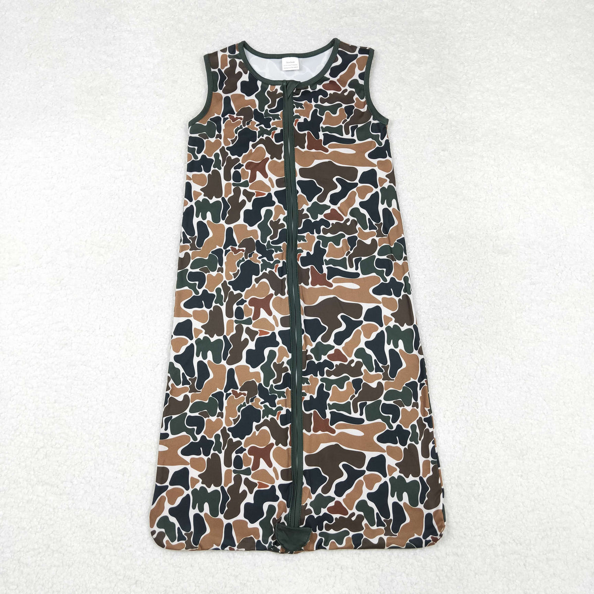Sibling Baby Newborn Fall Camo Zip Gowns