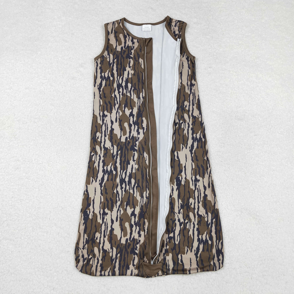 Sibling Baby Newborn Fall Camo Zip Gowns