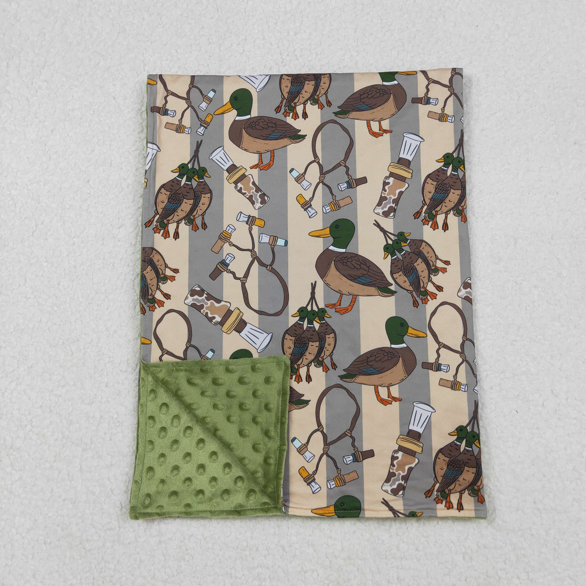 Sibling Baby Kids Camo Ducks Hunting Bows Blankets