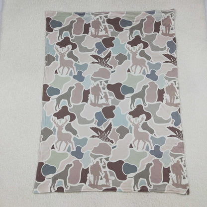 Sibling Baby Kids Camo Ducks Hunting Bows Blankets