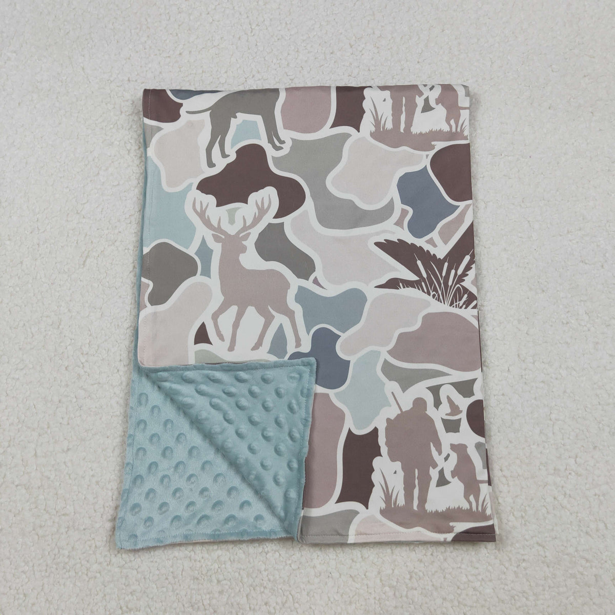 Sibling Baby Kids Camo Ducks Hunting Bows Blankets