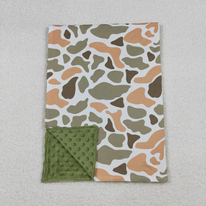 Sibling Baby Boys Green Orange Camo Southern Pajamas Button Shirts Hoodies Top