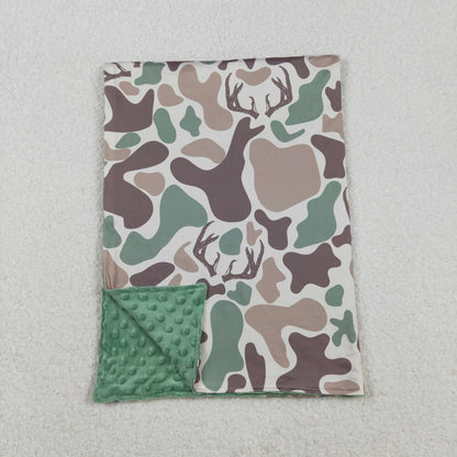 Sibling Baby Boys Deer Camo Hunting Pajamas Set Zip Romper Hoodies Top Blanked
