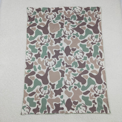 Sibling Baby Boys Deer Camo Hunting Pajamas Set Zip Romper Hoodies Top Blanked